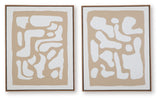 Waldett Beige/White Wall Art (Set of 2) from Ashley Furniture - Luna Furniture