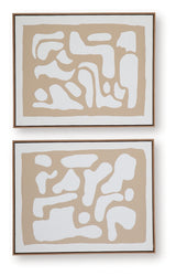 Waldett Beige/White Wall Art (Set of 2) from Ashley Furniture - Luna Furniture