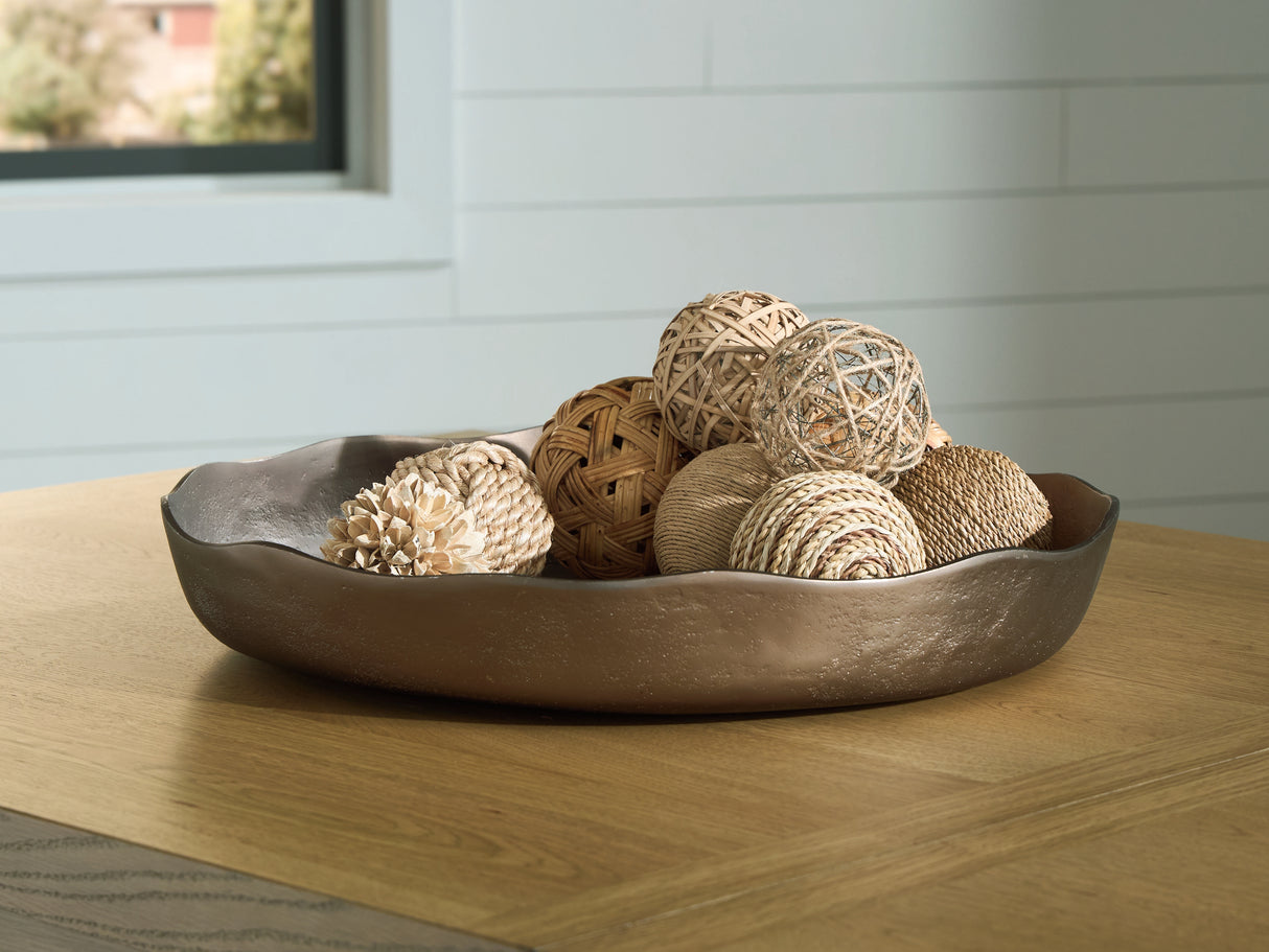 Wallmen Champagne Gold Finish Tray from Ashley - Luna Furniture