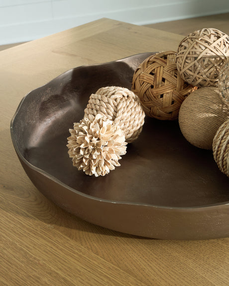 Wallmen Champagne Gold Finish Tray from Ashley - Luna Furniture