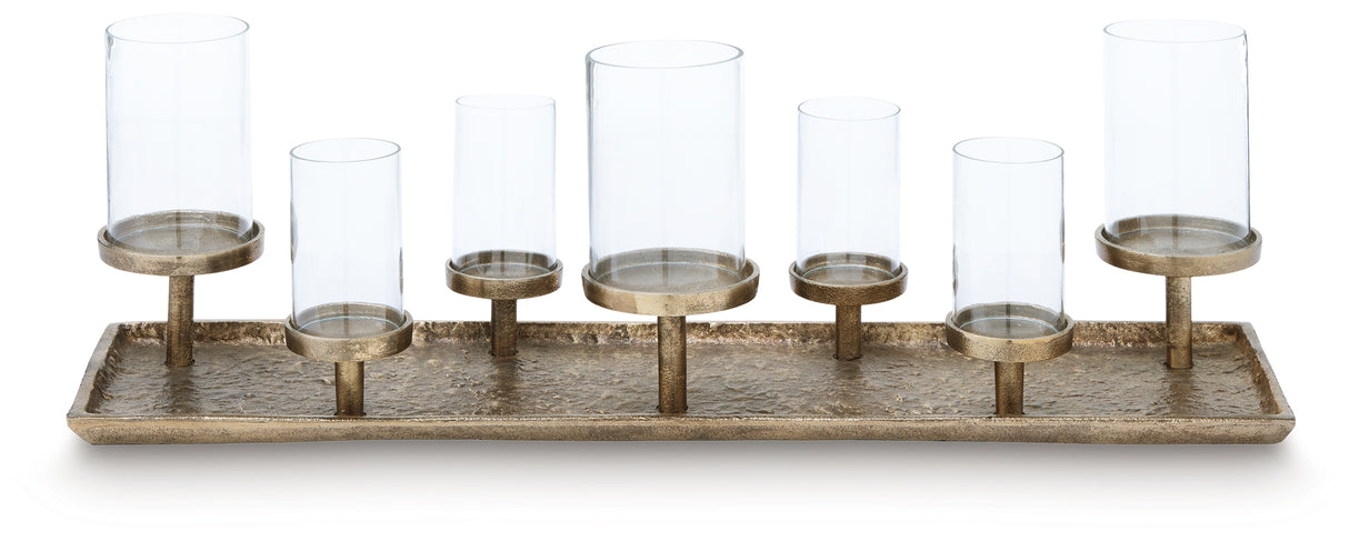 Wallmond Antique Brass Finish Candle Holder from Ashley - Luna Furniture