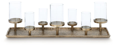 Wallmond Antique Brass Finish Candle Holder from Ashley - Luna Furniture