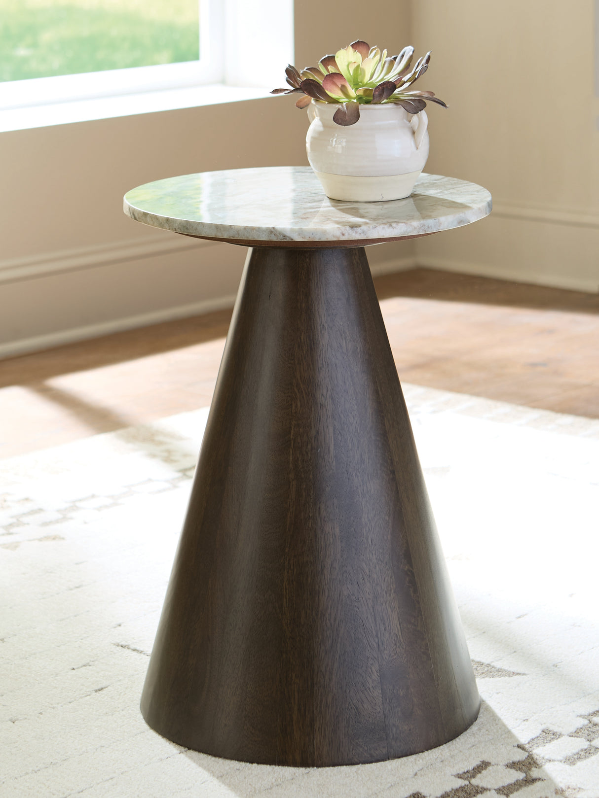 Waltnor Gray/White/Brown Accent Table from Ashley - Luna Furniture