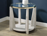 Wanda Round Glass Top End Table from Steve Silver - Luna Furniture