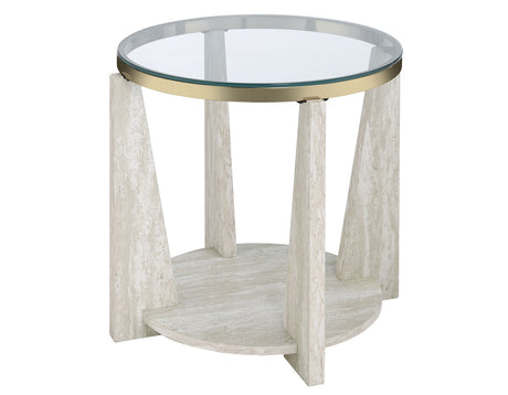 Wanda Round Glass Top End Table from Steve Silver - Luna Furniture