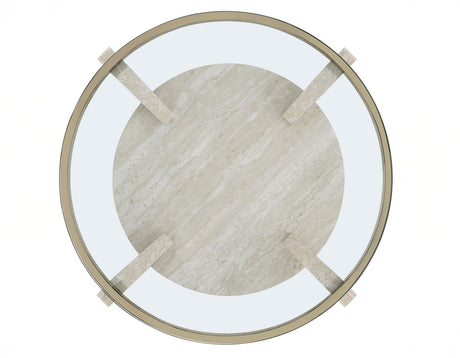 Wanda Round Glass Top End Table from Steve Silver - Luna Furniture