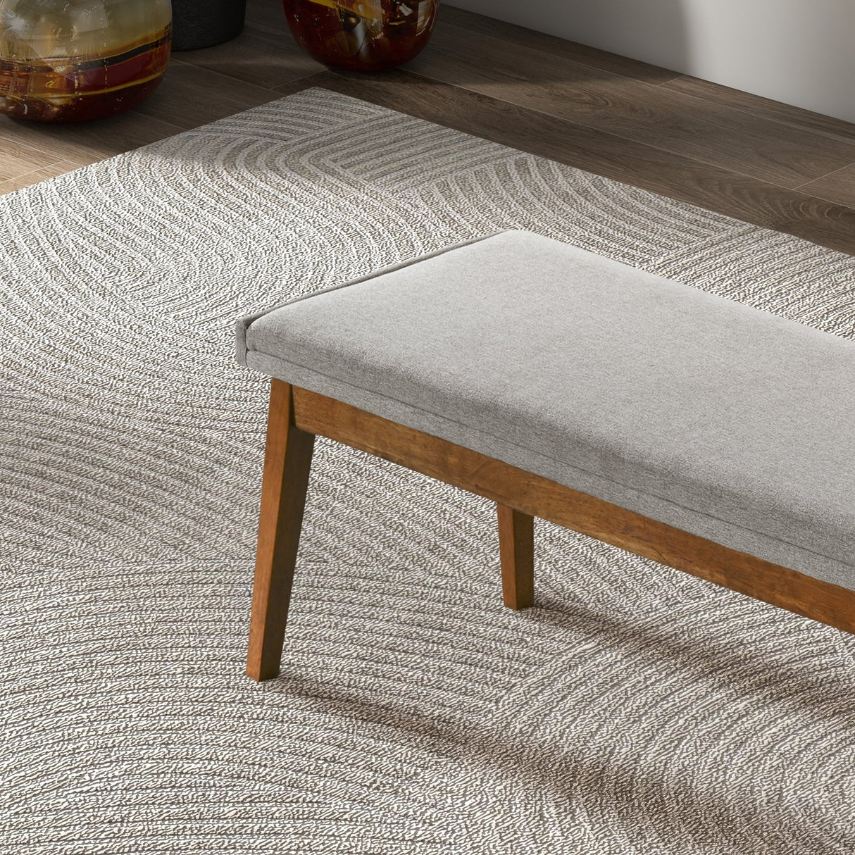 Warren Ash Gray Bench from Midinmod - Luna Furniture