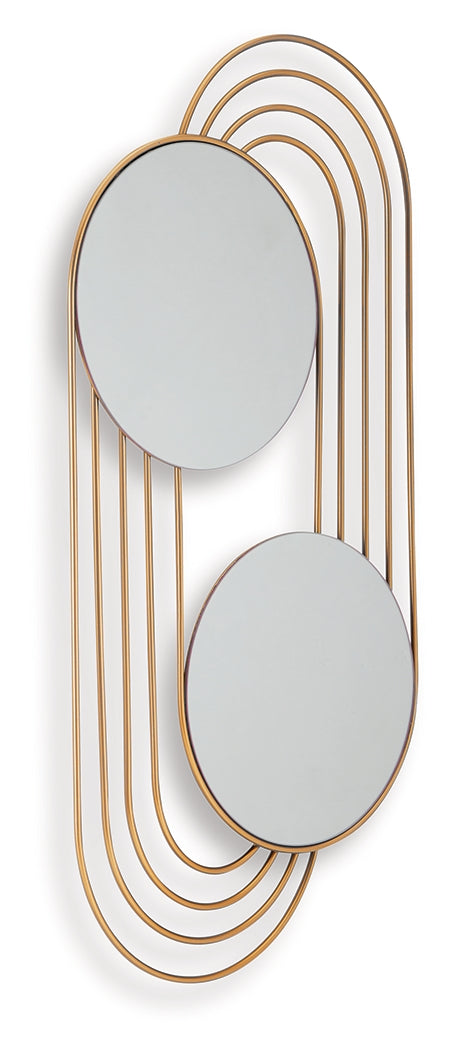 Warrenley Gold Finish Accent Mirror from Ashley - Luna Furniture