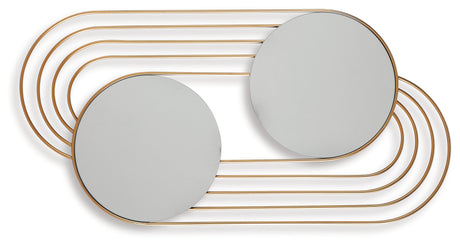 Warrenley Gold Finish Accent Mirror from Ashley - Luna Furniture