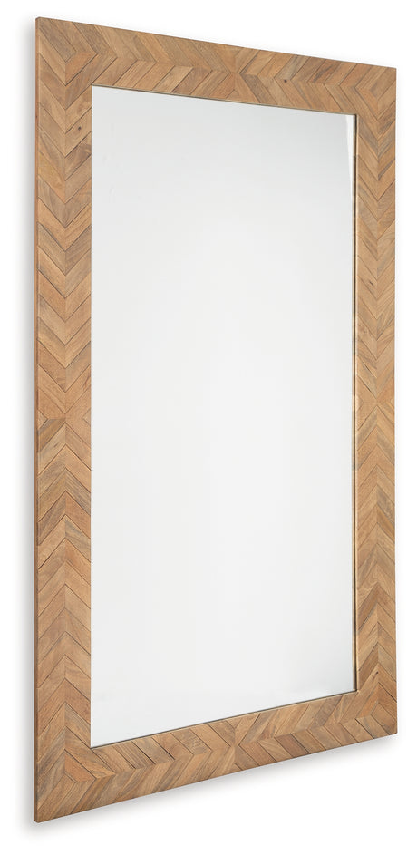 Waylane Brown Floor Mirror from Ashley - Luna Furniture