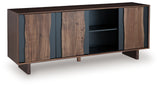 Welby Brown/Charcoal Accent Cabinet from Ashley - Luna Furniture