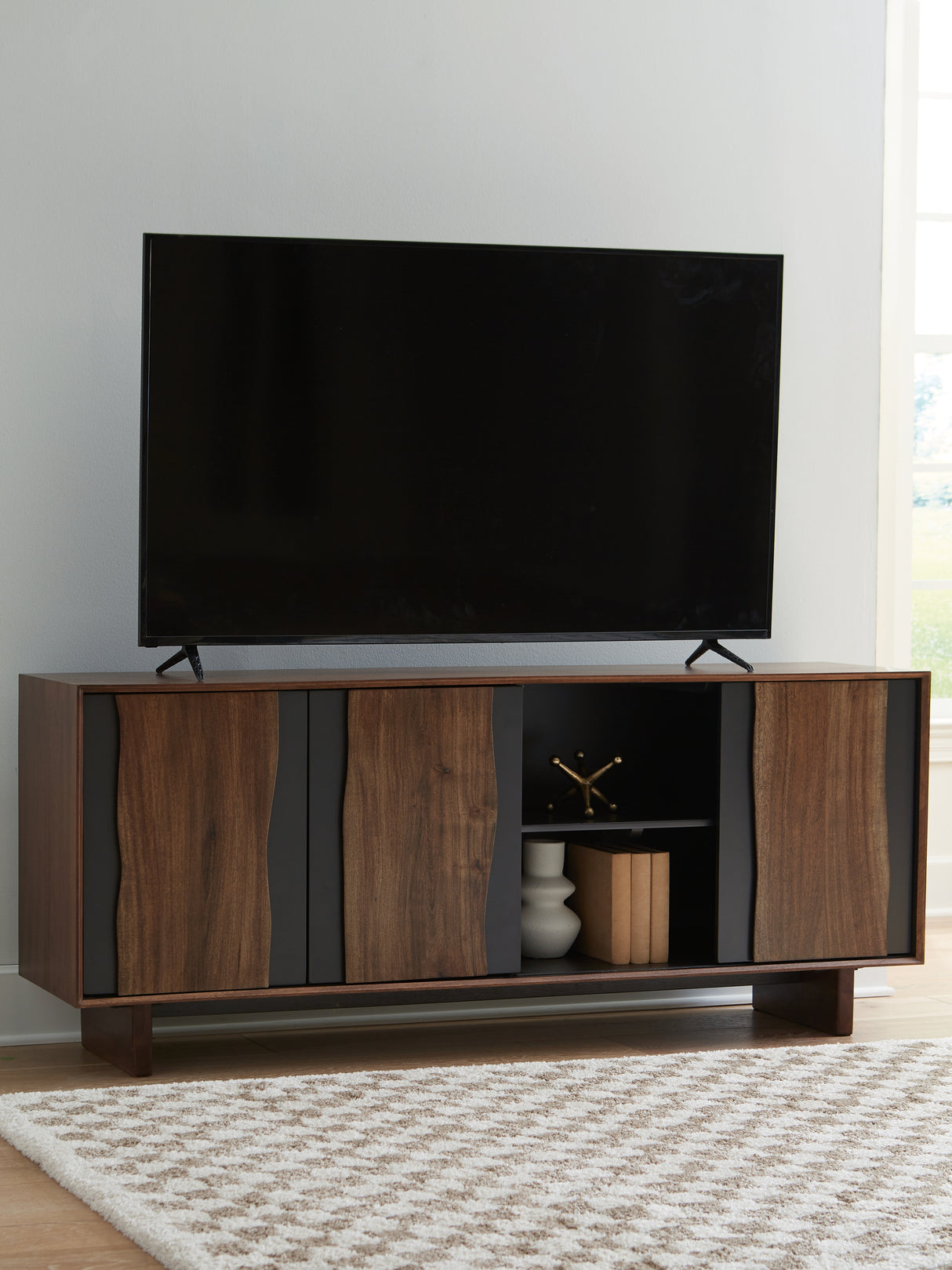 Welby Brown/Charcoal Accent Cabinet from Ashley - Luna Furniture