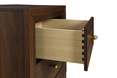 Welsley Walnut 2-Drawer Nightstand Bedside Table from Coaster - Luna Furniture