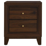 Welsley Walnut 2-Drawer Nightstand Bedside Table from Coaster - Luna Furniture