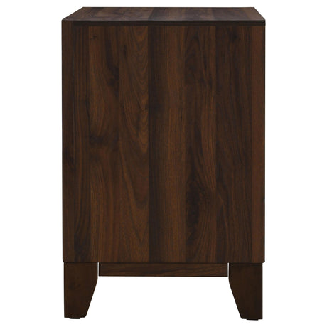 Welsley Walnut 2-Drawer Nightstand Bedside Table from Coaster - Luna Furniture