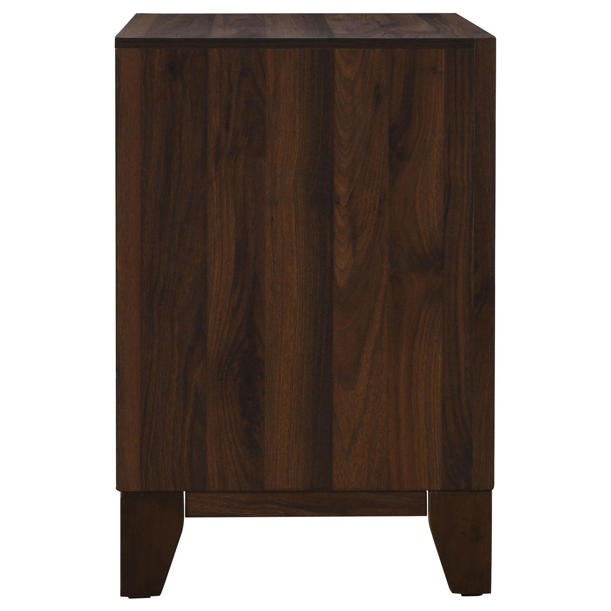Welsley Walnut 2-Drawer Nightstand Bedside Table from Coaster - Luna Furniture