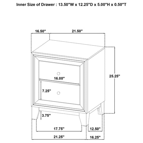 Welsley Walnut 4-Piece California King Bedroom Set from Coaster - Luna Furniture