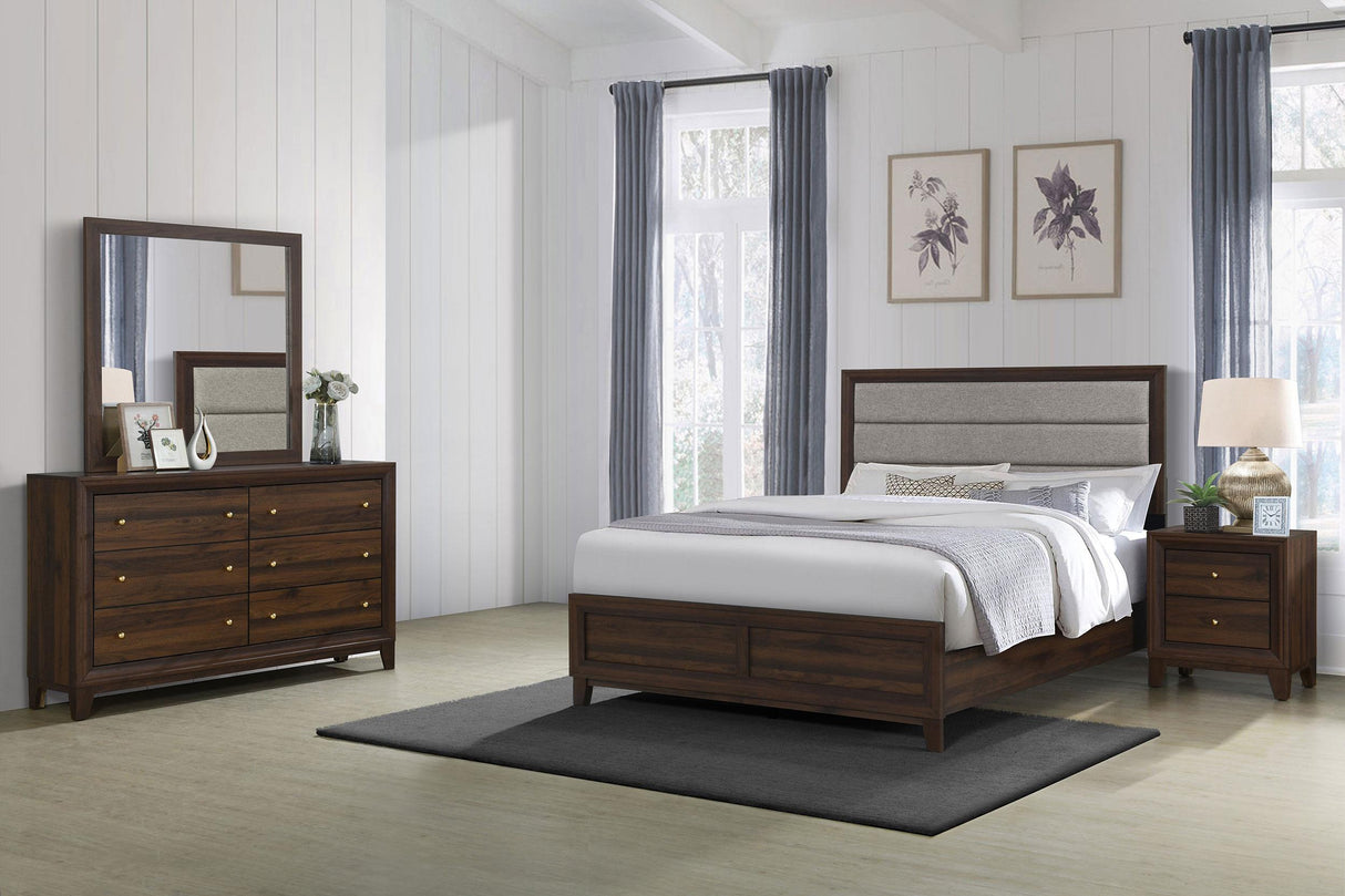 Welsley Walnut 4-Piece Queen Bedroom Set from Coaster - Luna Furniture