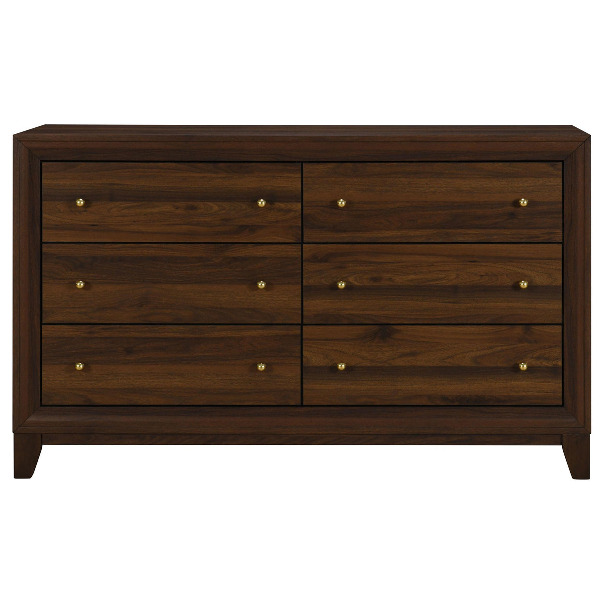 Welsley Walnut 6-Drawer Dresser Cabinet from Coaster - Luna Furniture