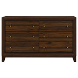 Welsley Walnut 6-Drawer Dresser Cabinet from Coaster - Luna Furniture
