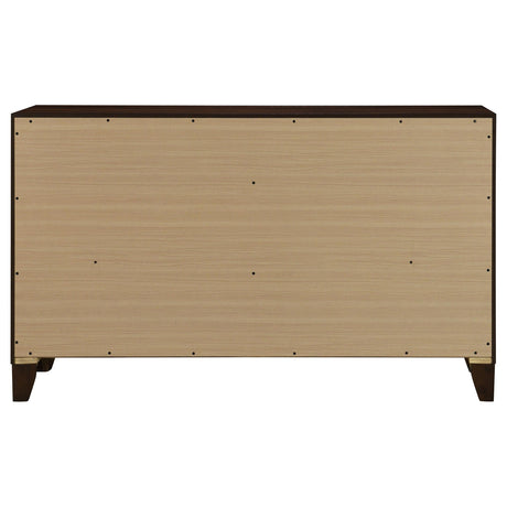 Welsley Walnut 6-Drawer Dresser Cabinet from Coaster - Luna Furniture