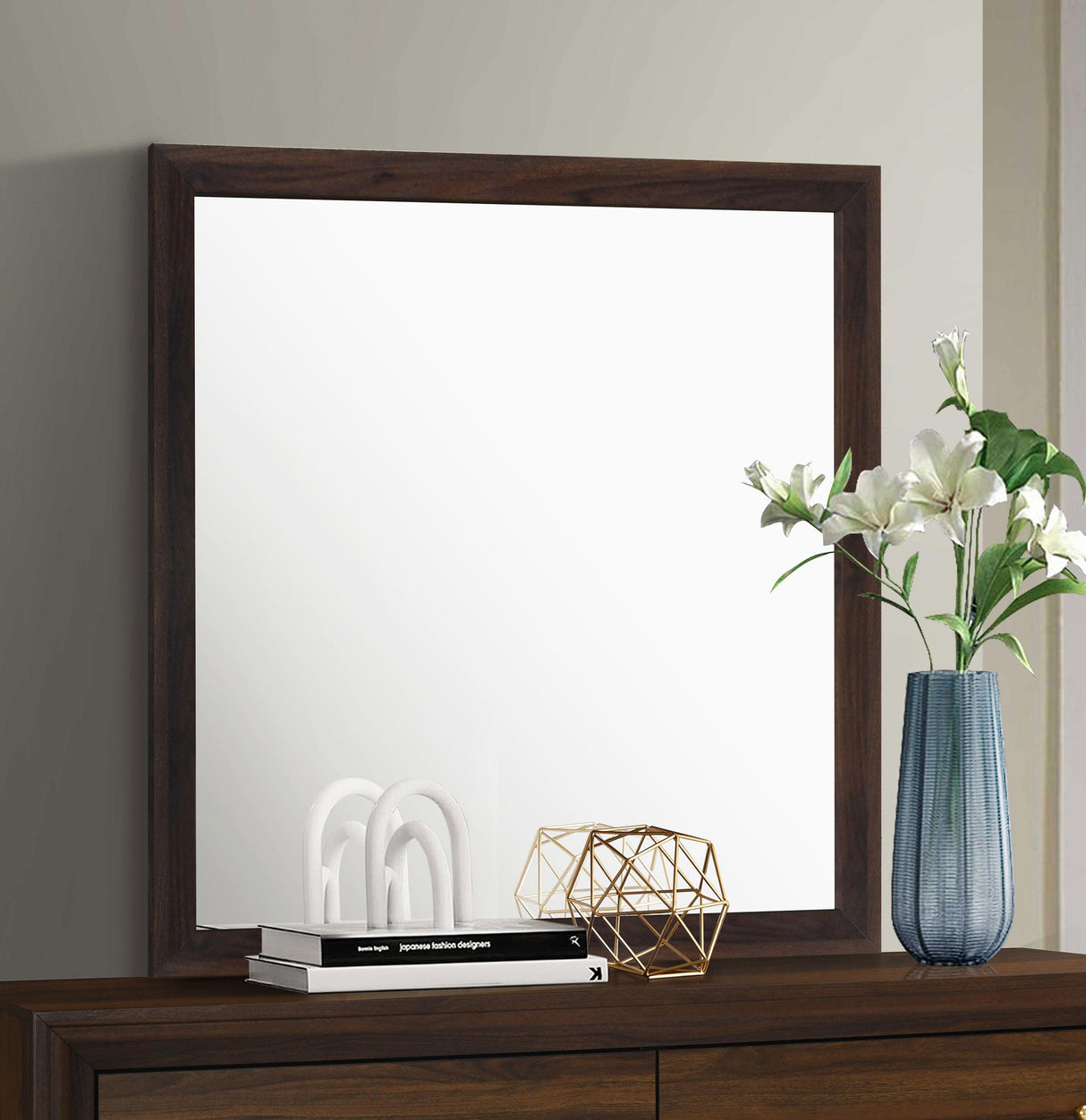 Welsley Walnut Dresser Mirror (Mirror Only) from Coaster - Luna Furniture