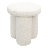 Wesley Ivory Boucle Stool from Ashcroft Furniture - Luna Furniture