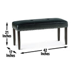 Westby Black PU Dining Bench w/Nailhead from Steve Silver - Luna Furniture