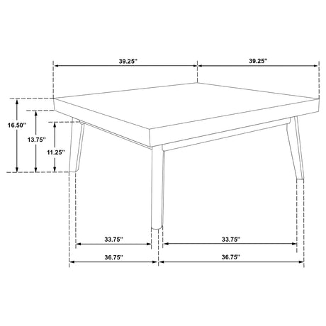 Westerly Walnut 3-Piece Square Coffee and End Table Set from Coaster - Luna Furniture