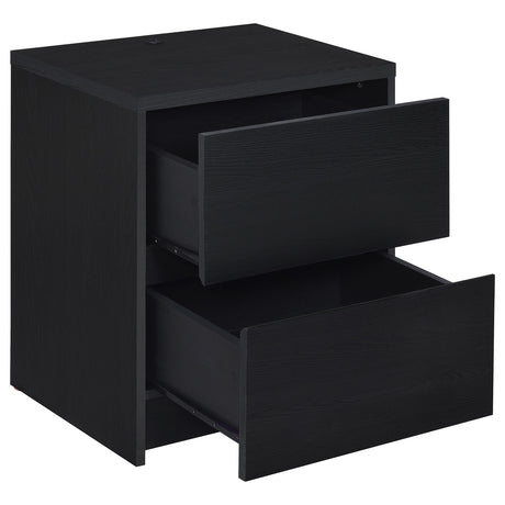 Westpark Black Nightstand with LED Lights and USB Ports from Coaster - Luna Furniture