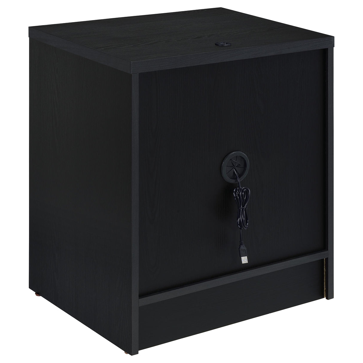 Westpark Black Nightstand with LED Lights and USB Ports from Coaster - Luna Furniture