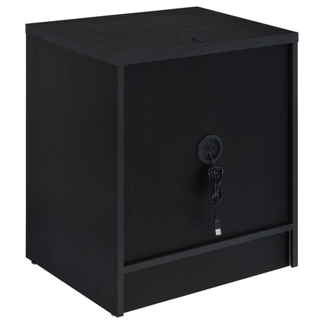 Westpark Black Nightstand with LED Lights and USB Ports from Coaster - Luna Furniture