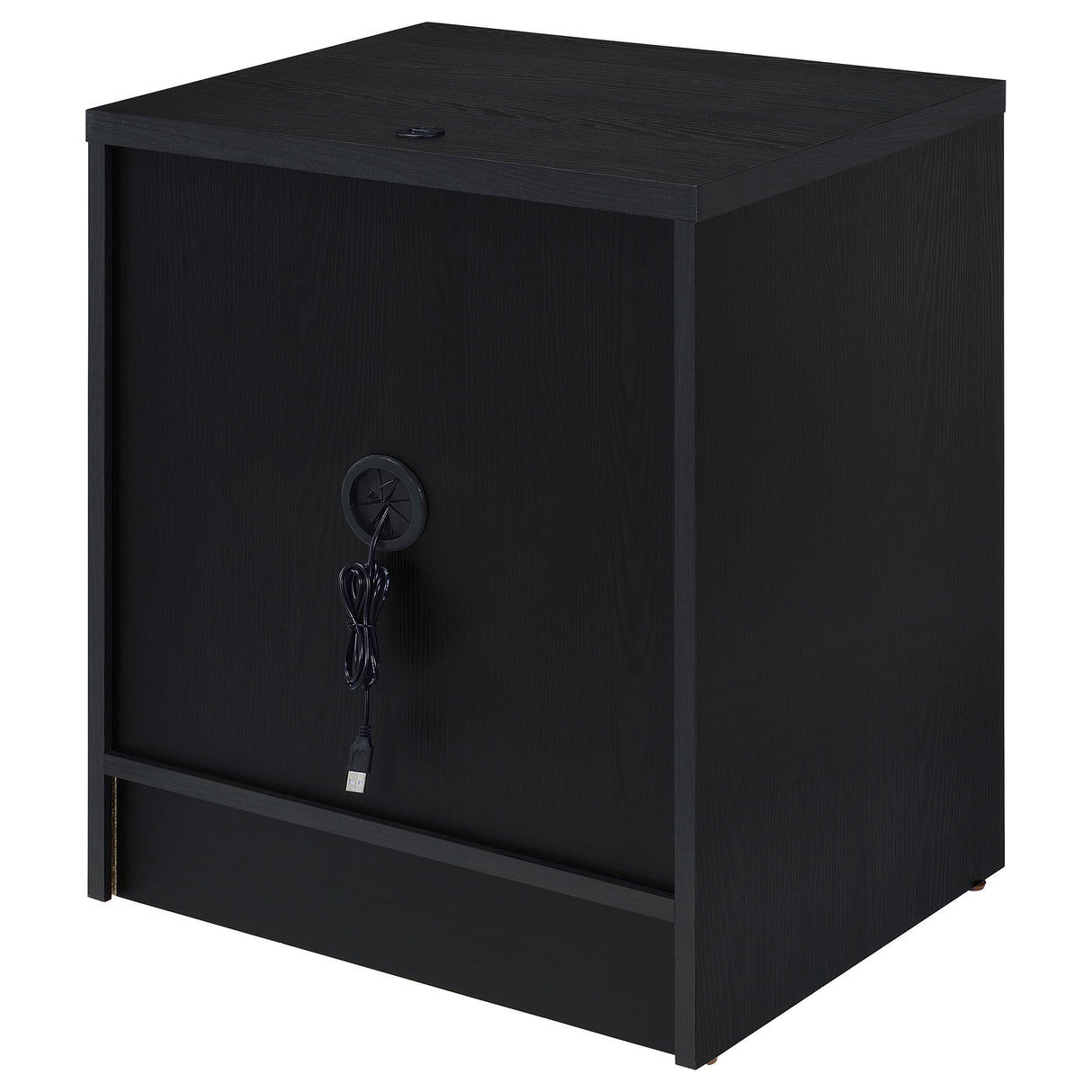 Westpark Black Nightstand with LED Lights and USB Ports from Coaster - Luna Furniture