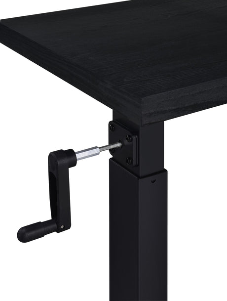 Westpark Black Height Adjustable Mobile Bedroom C-Table Side Table from Coaster - Luna Furniture