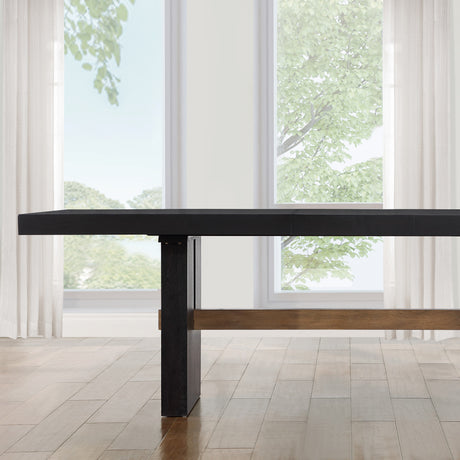 Aubrey Black Extendable Dining Table w/18-inch Leaf from Steve Silver - Luna Furniture