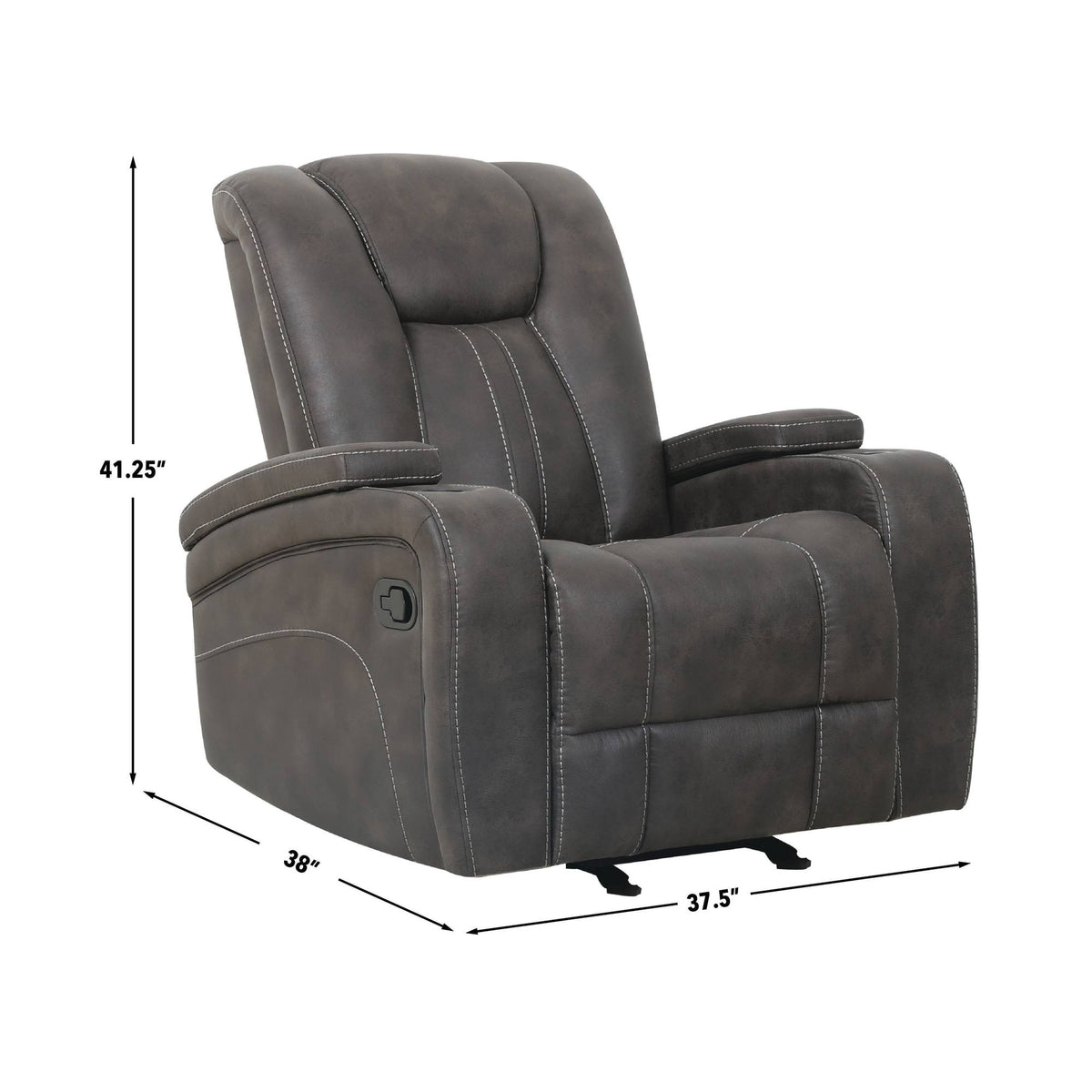 Marlow Charcoal Manual Recliner from Steve Silver - Luna Furniture