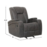 Marlow Charcoal Manual Recliner from Steve Silver - Luna Furniture
