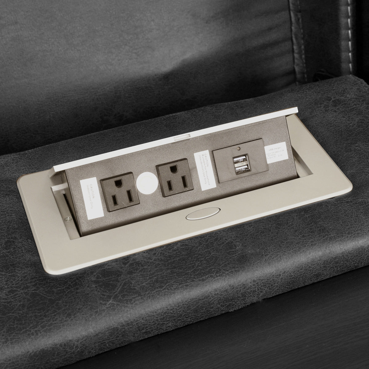 Marlow Charcoal Manual Reclining Sofa from Steve Silver - Luna Furniture