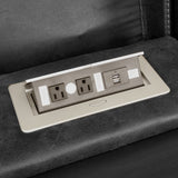 Marlow Charcoal Manual Reclining Sofa from Steve Silver - Luna Furniture