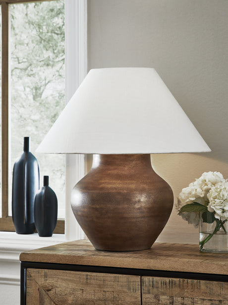 Whitham Antique Copper Finish Table Lamp from Ashley - Luna Furniture