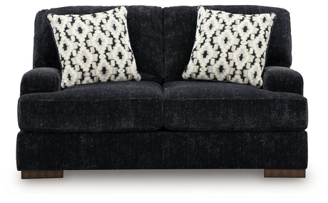 Whitmore Manor Black Pearl Loveseat from Ashley - Luna Furniture
