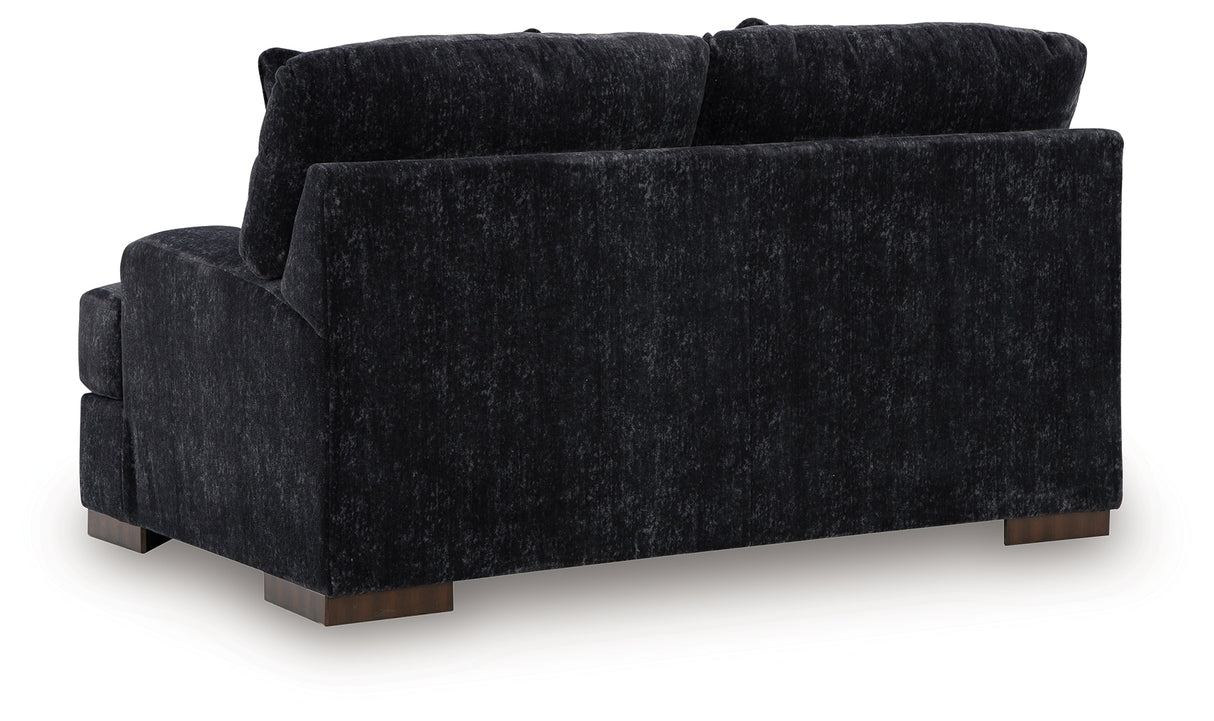 Whitmore Manor Black Pearl Loveseat from Ashley - Luna Furniture