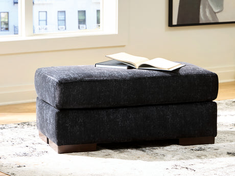 Whitmore Manor Black Pearl Ottoman from Ashley - Luna Furniture