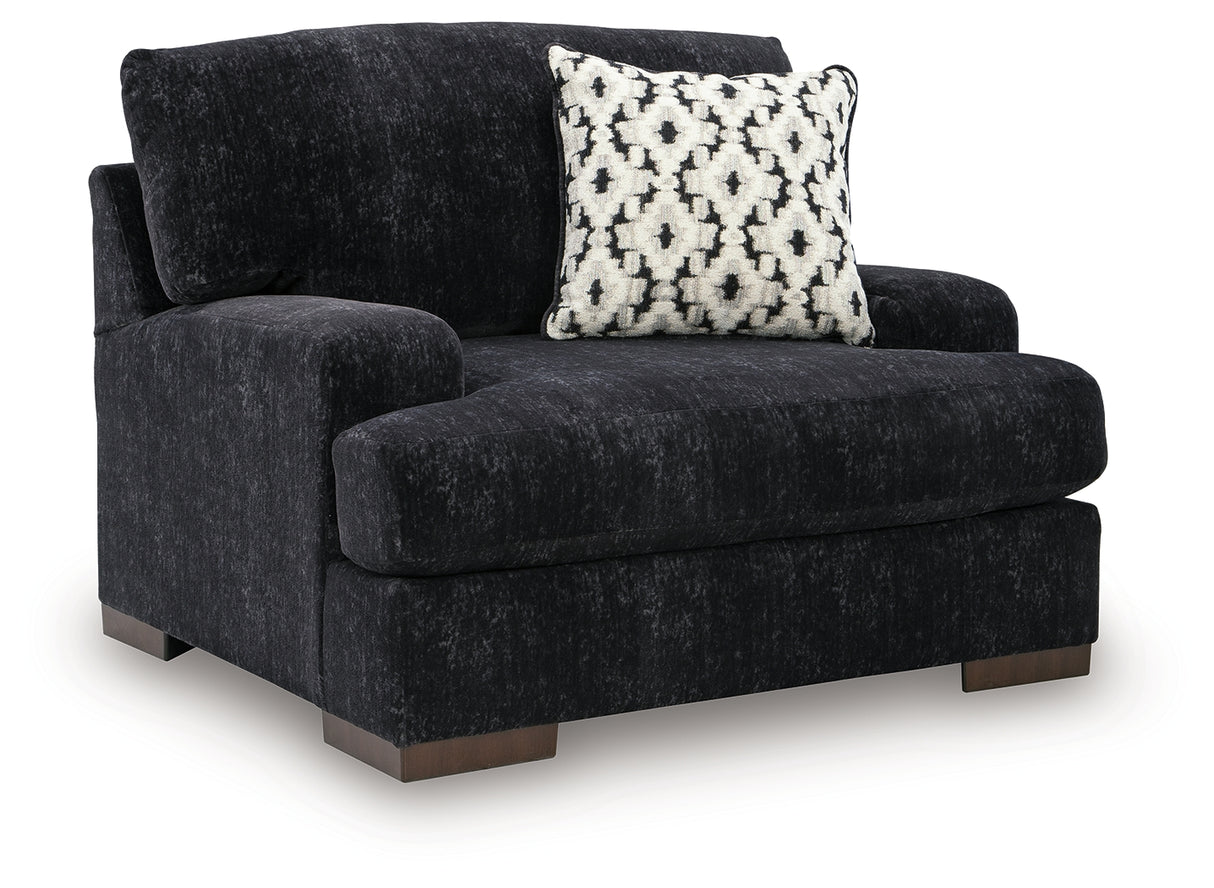 Whitmore Manor Black Pearl Oversized Chair from Ashley - Luna Furniture