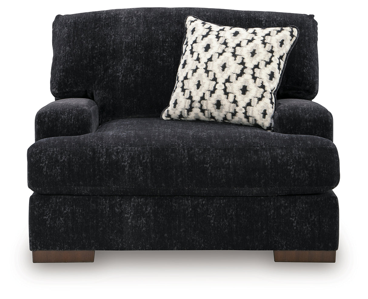 Whitmore Manor Black Pearl Oversized Chair from Ashley - Luna Furniture