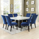 Artemis White Marble Counter Height Dining Table with Tan Base from Steve Silver - Luna Furniture