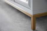 Azure Carrera Media Sideboard in White Carrera Marble, Dove Gray, Brushed Gold from Essentials For Living - Luna Furniture