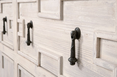 Emerie Media Sideboard in White Wash Pine, White Quartz from Essentials For Living - Luna Furniture