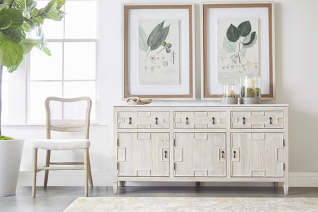 Emerie Media Sideboard in White Wash Pine, White Quartz from Essentials For Living - Luna Furniture