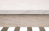 Spruce Square Coffee Table in White Wash Pine, White Quartz from Essentials For Living - Luna Furniture